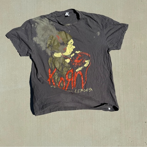 Korn 'Follow the Leader' Unisex T-Shirt Black Size Large, Distressed Nu Metal - Picture 1 of 6